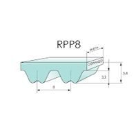 Megadyne 2400 RPP8 ozubený řemen neoprenový