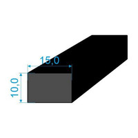 0596115 Pryžový profil 10x15mm, EPDM 70°Sh obdélníkový