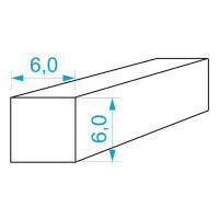006/006-Q0060-259 PROFIL SILIKONOVÝ ČTVERCOVÝ - Bílý profil ze silikonou 60°shore