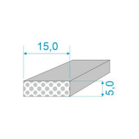 015/005-Q0015-259 PROFIL SILIKONOVÝ EXPANDOVANÝ - Bílý obdelníkový profil 15°shore