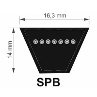 FULO 16,3x2150 Lw/ 2172 La SPB řemen klínový