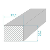 025/020-Q0015-259 PROFIL SILIKONOVÝ EXPANDOVANÝ - Bílý obdelníkový profil 15°shore