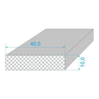 040/010-Q0015-259 PROFIL SILIKONOVÝ EXPANDOVANÝ - Bílý obdelníkový profil 15°shore