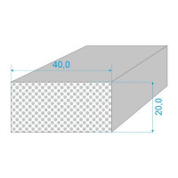 040/020-Q0015-259 PROFIL SILIKONOVÝ EXPANDOVANÝ - Bílý obdelníkový profil 15°shore