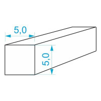 005/005-Q0060-259 PROFIL SILIKONOVÝ ČTVERCOVÝ - Bílý profil ze silikonou 60°shore