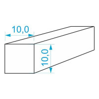 010/010-Q0060-259 PROFIL SILIKONOVÝ ČTVERCOVÝ - Bílý profil ze silikonou 60°shore