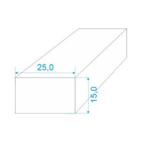 025/015-Q0060-259 PROFIL SILIKONOVÝ OBDÉLNÍK - Bílý profil ze silikonou 60°shore