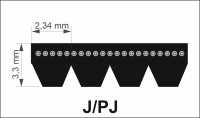 PIX PJ 336 řemen žebrový