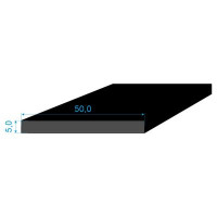 9350325 Pryžový profil 5x60mm, EPDM 70 °Sh, obdélníkový