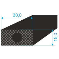 021530 Profilové těsnění 15x30 s dutinkou