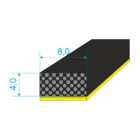 8x4 samolepící profil EPDM černá