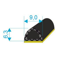 120090001-006 profil 6,3x9 mm samolepící, D-profil