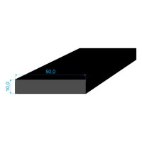 0596146 Pryžový profil 10x50mm, EPDM 70°Sh obdélníkový