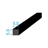 0539005 Pryžový profil 5x5mm NBR 70°Sh čtvercový